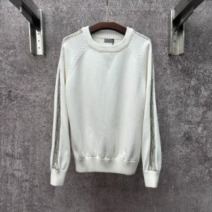 Designer AAA Dior Sweater Ash Cotton Fine Cashmere Jacquard
