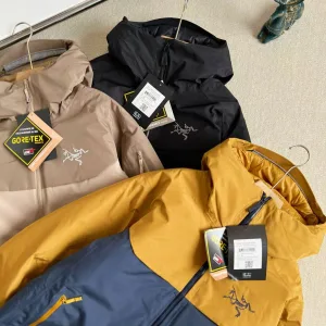 Designer Reps Archaeopteryx Jackets Red Gore-Tex Goose Down Mesh Winter Zippered Pocket