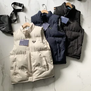 Luxury Super Clone Prada Jackets Red Cotton Exquisite Workmanship Easy To Match Autumn Winter Slim Fit Zippered Pocket