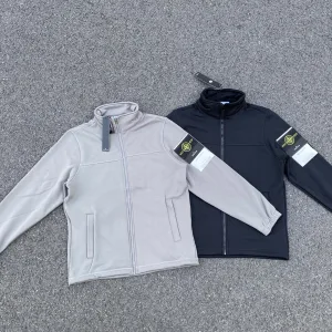 AAA Stone Island Coat Red Polyester Fleece Autumn Winter
