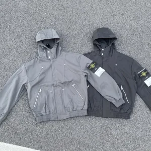Super Clone AAA Stone Island Coat Red Polyester Ribbed Fabric Street Style Light Outdoor Autumn