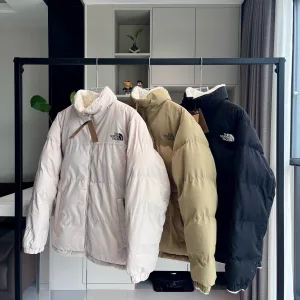 Super Clone Reps The North Face Coat Green Wool Lambswool Fleece Winter