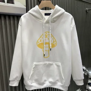 Super Clone AAA Louis Vuitton Hoodie Red Cotton Fleece Autumn Winter