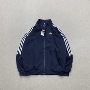 Luxury Adidas Outerwear Blue Oxford Cloth