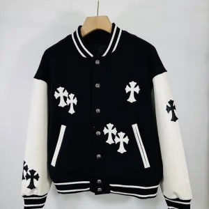 Reps Chrome Hearts Cotton-Padded Jacket Color Cotton Silk Wool Winter Embroidery Heavy
