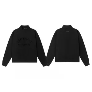AAA Designer Fear Of God T-Shirts Red Cotton Pure Fleece Ribbed Fabric Flannel Streetwear