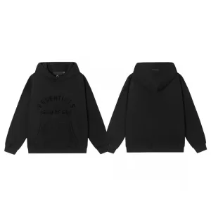 Designer Super Clone Fear Of God T-Shirts Red Cotton Pure Fleece Ribbed Fabric Flannel Streetwear