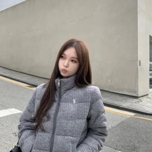 Reps Ralph Lauren Down Jacket Color Cable Knit Autumn Winter