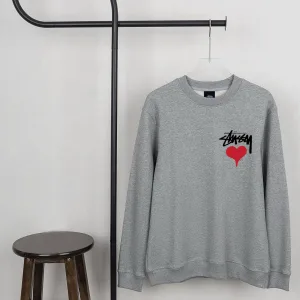 High Quality Stussy T-Shirts Ash Cotton Pure Fleece Fabric