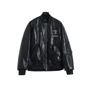 Super Clone Balenciaga Jacket Red Embroidery