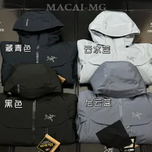 Reps Archaeopteryx Down Jackets Red Gore-Tex Goose Mesh Adjustable Drawstring Winter Slim Fit Embroidery