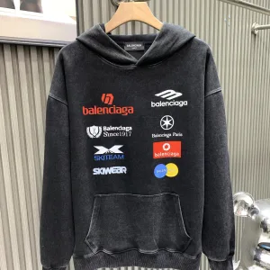 High Quality Balenciaga Hoodie Red Cotton Pure Winter Plastisol Printing Screen
