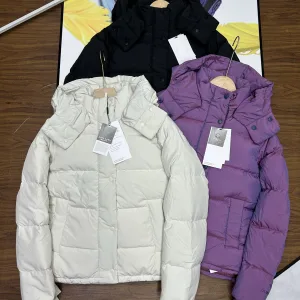 High Quality Super Clone Lululemon Coat Red Goose Down Simple Design Winter Zippered Pocket