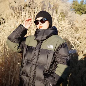Designer Super Clone North Outerwear Red Cotton Down Fleece Street Style Winter