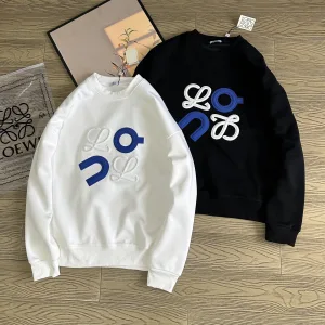 Designer Luxury Loewe Long-Sleeved Black Autumn Winter