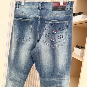Designer Valentino Jeans Red Denim Suitable For Various Body Types