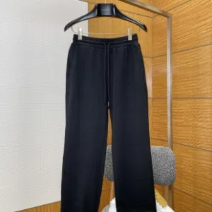 High Quality Designer Louis Vuitton Casual Trousers Red Polyester Jacquard Clean Lines Pattern Side Pockets