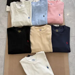 AAA Ralph Lauren Hoodie Red Eva Cotton Pure Fleece Soft Colors Autumn Winter And