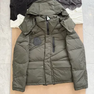 Reps Super Clone Moncler Coat Red Down Nylon Fabric Streetwear Premium Quality Winter
