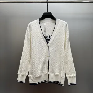 Reps Lululemon Cardigan Red Cable Knit Relaxed Fit Fabric Embroidery