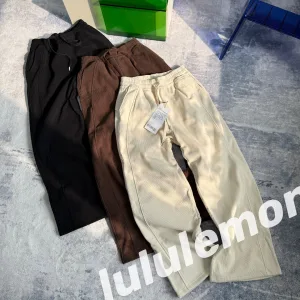 AAA Lululemon Long Pants Black Cotton Fleece Corduroy