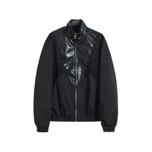 High Quality Louis Vuitton Jacket Red Silk Genuine Leather Suede Pu Screen Printing
