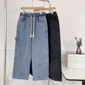Super Clone Luxury Gucci Jeans Blue Cotton Pure Denim Relaxed Fit Street Style