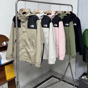 Luxury High Quality The North Face Jacket Red Fleece Winter Windproof Cuffs