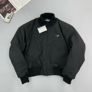 Designer High Quality Prada Outerwear Red Cotton Down Simple And Versatile Exquisite Workmanship Suitable For All Body Types Winter Side Pockets