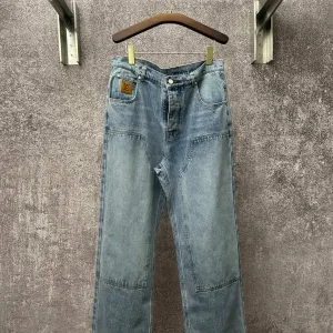 Reps Ami Pants Blue Suede Denim Simple Design Spring Early