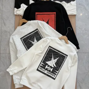 AAA Helly Hansen Hoodie Ash Cotton Fleece Spring Autumn Winter