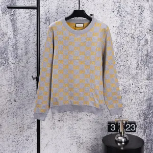 Luxury Gucci Sweater Red Jacquard Simple And Elegant Winter