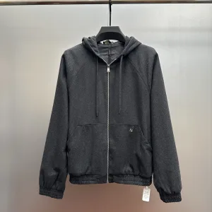 Super Clone Fendi Jacket Ash Wool Cashmere Nylon Rayon Jacquard