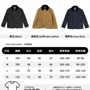 Reps AAA Burberry Long-Sleeved Shirts Red Cotton Down Polyester Fiber Corduroy Retro Plaid Quilted Pattern Patch