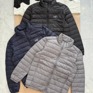 Reps Luxury Archaeopteryx Down Jacket Red Smooth To The Touch Daily Commute High-End Quality Autumn Winter Slim Fit Zippered Pocket