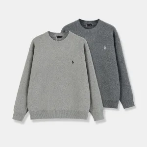 Luxury High Quality Ralph Lauren Sweater Red Cotton Pure Embroidery