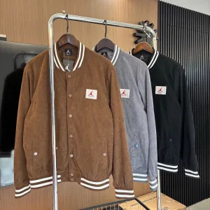 Luxury Designer Jordan Jacket Brown Corduroy Slim Fit