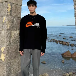 Super Clone Luxury Nike Hoodies Red Cotton Fleece Winter