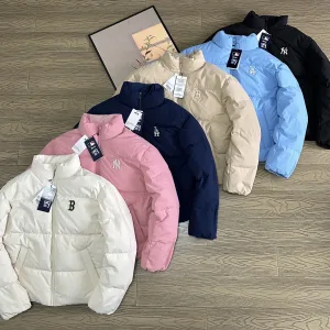 AAA Express Long-Sleeved Shirt Red Cotton Feather Down Nylon Fleece Twill Lace Streetwear Winter Embroidery Embossing Process Windproof Cuffs