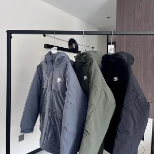 High Quality Luxury Nike Coat Red Cotton Down Winter