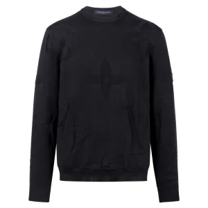 AAA Louis Vuitton Long-Sleeved Shirt Ash Cotton Combed Wool Jacquard