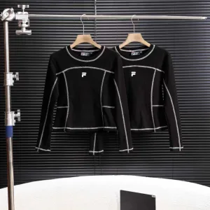 High Quality Designer Fila Long-Sleeved Shirts Ash Fleece Streetwear Autumn Winter