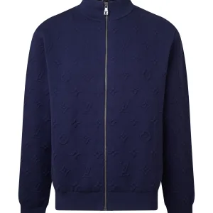 Designer Louis Vuitton Coat Blue Wool Cashmere Blend