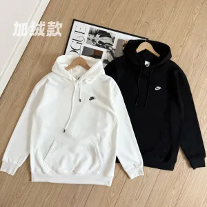 Super Clone Designer Nike Hoodie Red Cotton Fleece Simple And Versatile Sophistication Autumn Winter