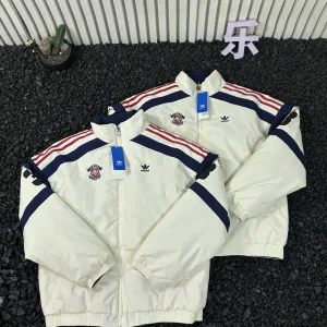 Reps High Quality Adidas Cotton-Padded Coat Red Cotton Thick Light Exercise Autumn Winter And Screen Printing