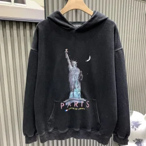 High Quality Balenciaga Hoodie Ash Soft Wash