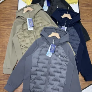 AAA Ralph Lauren Down Jacket Red Cotton Air Duck Easy To Match Matte Fabric Down-Proof Patch