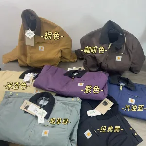AAA Carhartt Outerwear Green Cotton Pure Twill Corduroy Fabric Easy To Match Winter