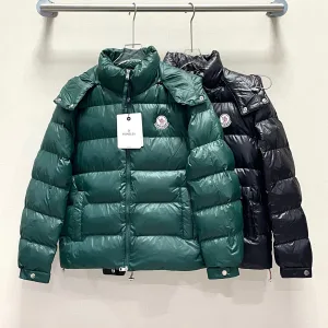 Reps Moncler Down Jacket Green Glossy Finish