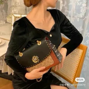Luxury Super Clone Coach Ruler Red Lady Elegant Retro